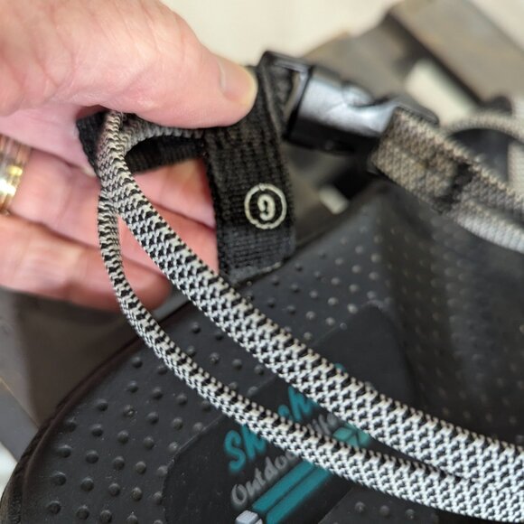 Skechers Outdoor Lifestyle Size 9 Black and White Sandals - Picture 9 of 14